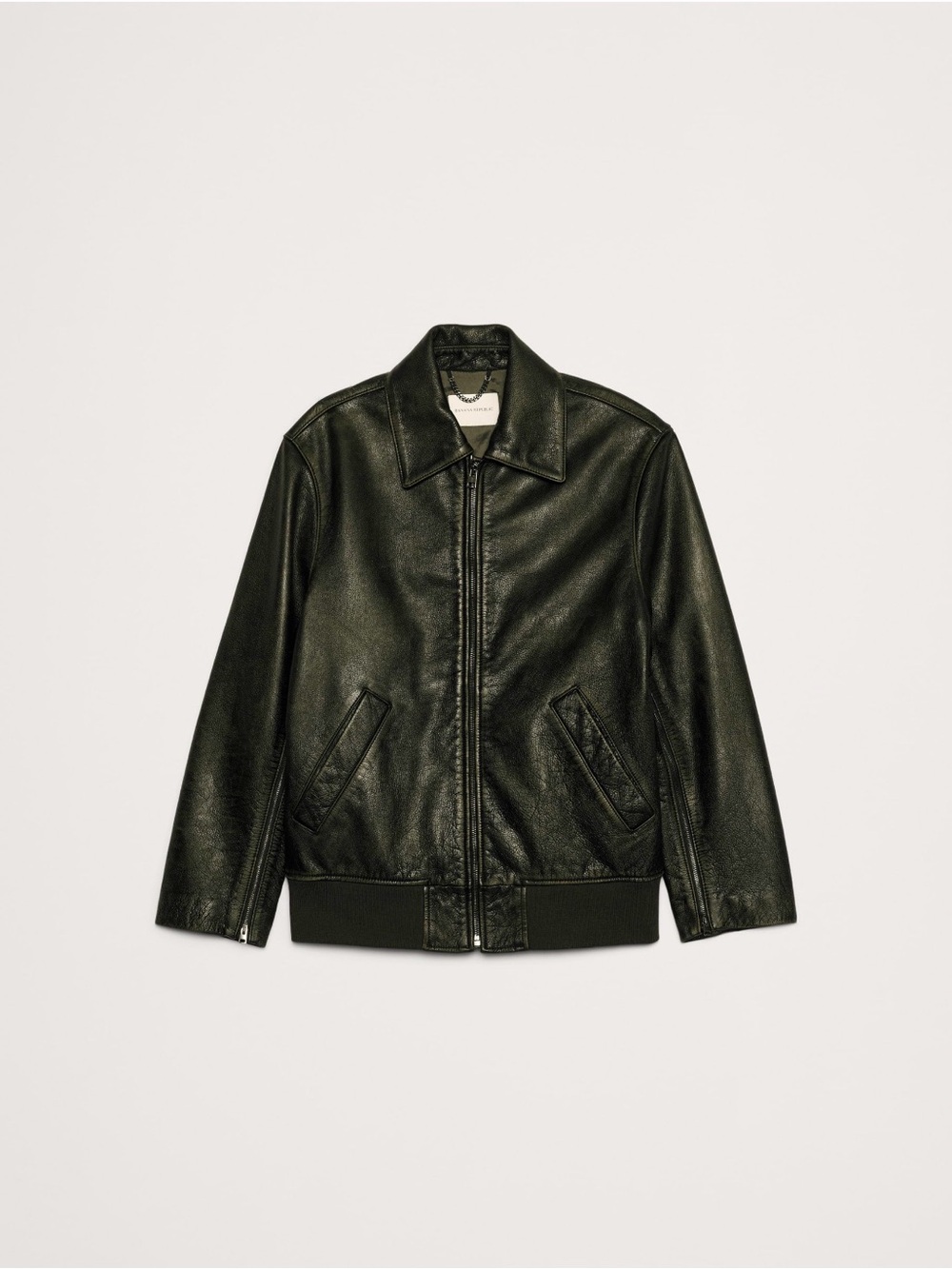 Banana Republic Leather Bomber Jacket L/XL